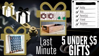 5 LAST MINUTE GIFT IDEAS UNDER $5 you can diy