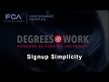 Signup Simplicity | FCA US & Strayer University: Degrees@Work