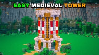 Minecraft: How to Build A Medieval Watchtower (tutorial)