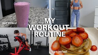 MY WORKOUT ROUTINE // Pre Workout, Workout, and Post Workout Ideas