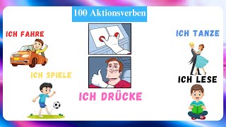 100 Aktionsverben auf Deutsch mit Sätzen | Was machst du gerade? | Tägliche Sätze A1-A2