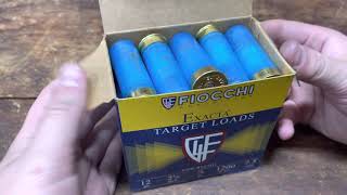 Unboxing FIOCCHI Exacta Target Loads Low Recoil 12ga 2.75” 7/8oz 7.5shot