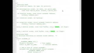 C Network Programming- Create a Server with Memory Dump (telnet from remote machine)