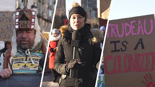 Protesters rally on the streets of Montreal, wanting justice for nature