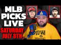 MLB Live Picks & Predictions Saturday July 8th | Kyle Kirms The Sauce Network