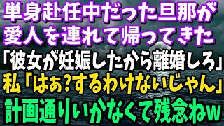 【スカッと】単身赴任中だった旦那が愛人を連れて帰ってきた→夫「彼女が妊娠したから今すぐ離婚しろ」私「はぁ？なに言ってんの？するわけないじゃん」実は…【修羅場】