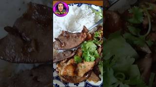 หมูชิ้นตับทอดกระเทียมพริกไทย #food #streetfood #cooking #yummy #thaifood