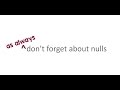 KISS series on Analytics: 05 Dealing with null