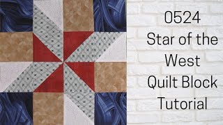 0524 Star of the West Quilt Block Tutorial | Block of the Day 2023 | My Quilt of Valor Block #9