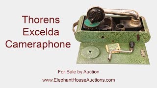 Rare 1932 Thorens Excelda Cameraphone Ultra Portable Gramophone