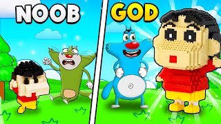 Roblox Noob vs God Challange In Build Or Die With Oggy And Jack