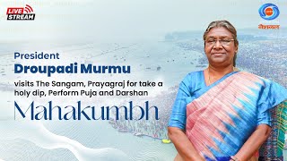 President Droupadi Murmu visits The Sangam, Prayagraj for take a holy dip, Perform Puja and Darshan