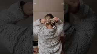 Cute \u0026 easy messy bun hair tutorial 🫶🏼 #beanie #cute #easyhairstyles #hairstyles #hairtutorial