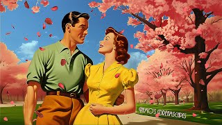 May 1947, a great Spring day thru the falling Sakura petals 🌸 ASMR (vintage oldies music + reverb)