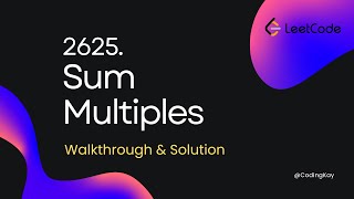 Sum Multiples | LeetCode | JavaScript | Easy