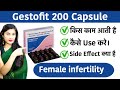 Gestofit 200 Capsule Use Hindi | Hormone Replacement Therapy | Side Effects | Dose