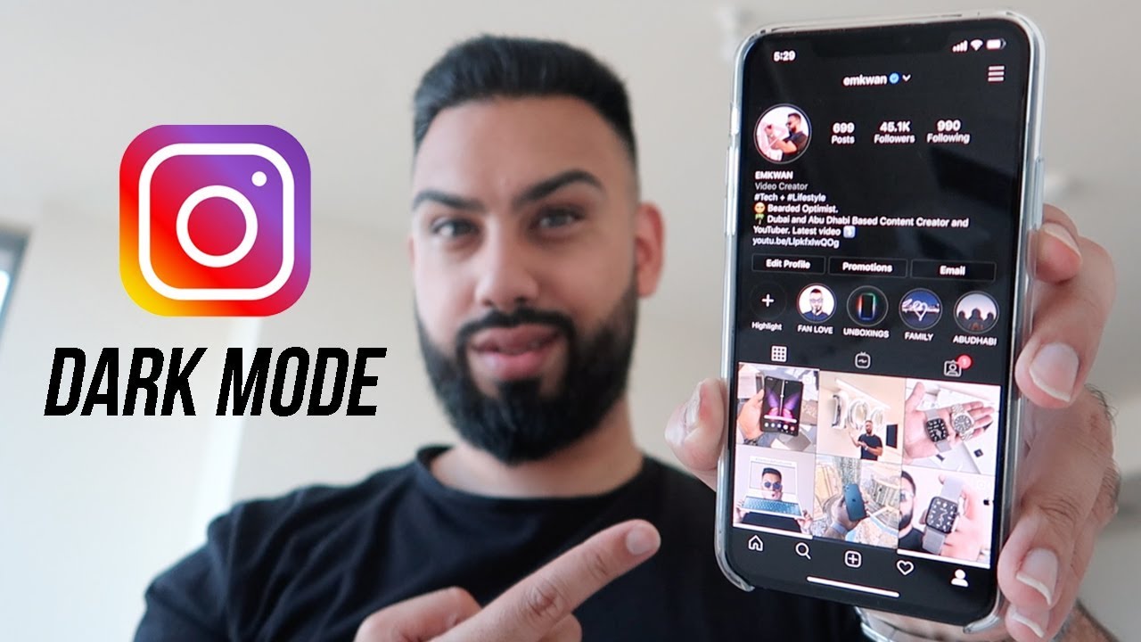 How To Turn On Instagram Dark Mode - YouTube