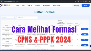 Cara Melihat Formasi CASN di SSCASN 2024 | CPNS & PPPK