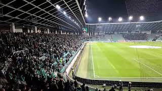 Olimpija Ljubljana vs Borac Banja Luka. Fight between the fans. Green Dragons vs Lesinari 20.02.2025