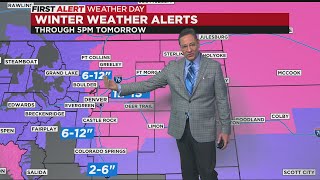 Winter Storm Warning for Denver metro and all of NE Colorado