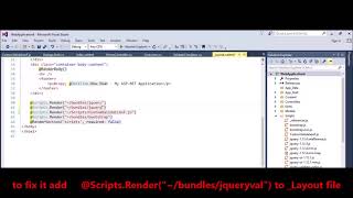 MVC - Fix Error- JavaScript runtime error Unable to get property 'unobtrusive' of undefined or null