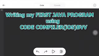 My First Java Program (using CODE COMPILER in iOS) | Win Tutorials