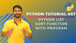 Python List Sort Function - With Program Exercise - In Hindi