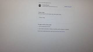 Adding a Google classroom class with a code