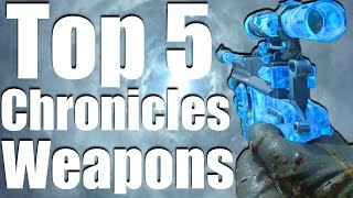 TOP 5  WEAPONS IN 'ZOMBIES CHRONICLES' DLC 5 (Black Ops 3 Zombies)