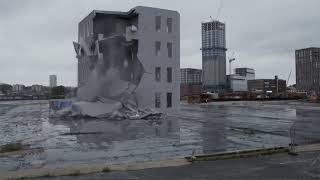 Building collapse simulation composite
