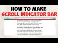How to Make a scroll Indicator navigation bar in html css js