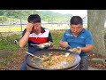 시골먹방 명절 지나고 먹는 별미 전 으로 맛있게 끓인 전찌개 먹방 korean pancake stew mukbang eating show