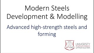 Advanced high-strength steels and forming, by  Professor  Eren Billur