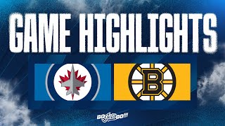 Winnipeg Jets vs. Boston Bruins - Game Highlights