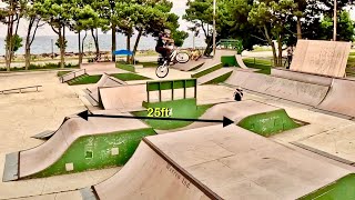 I did the BIGGEST jump at the Skatepark!