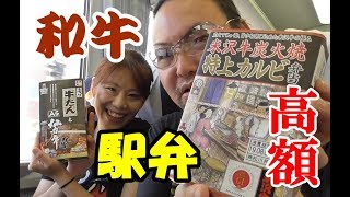 【高額和牛駅弁！】激ウマの駅弁食べるよ！西武線特急レッドアローに乗って9/1閉園の川越の某昭和スポットへ向かいます！米沢牛炭火焼特上カルビ弁当1600円！炙り牛たんとA5仙台牛弁当 1580円！