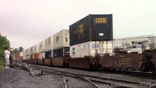 (HD) CSX 3135 Lead CSX Q029-07 SB Intermodel at Middle Dalton w/ Diversity In Motion unit