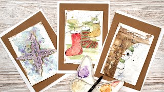 Watercolor cards - step by step tutorial for beginners