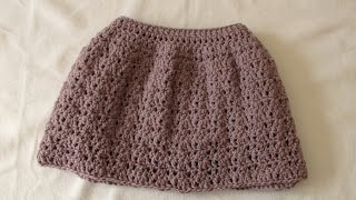 VERY EASY pretty crochet skirt tutorial - all sizes (baby to adult)