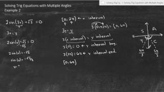 Solving Trig Equations with Multiple Angles: Example 2