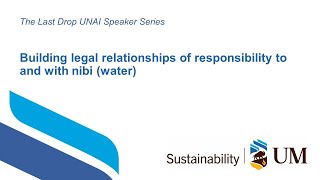 Building legal relationships of responsibility to and with nibi (water)