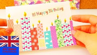 A lovely Washitape 'Happy Birthday' card!