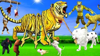 विशाल बाघ की तबाही और सफ़ेद शेर का अनोखा जन्म | Vishaal Bagh | Giant Tiger Hindi Animals Story.