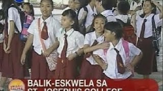 UB: Balik-eskwela sa St. Joseph's College sa QC