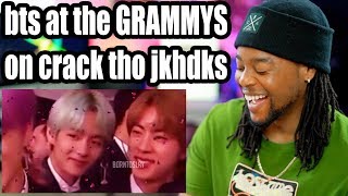 BTS at Grammys on Crack | How did RM do with Handshakes?