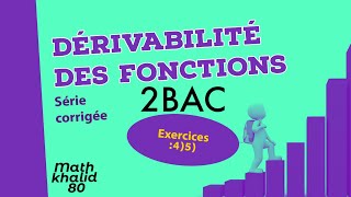 🔥Dérivation et étude des fonctions🔥Preparation au controle 1 🔥Exercices 4)5) 2BAC PC/SVT/biof.