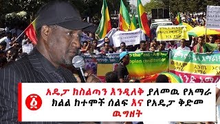 Ethiopia: አዴፓ ከስልጣን እንዲለቅ ያለመዉ የአማራ ክልል ከተሞች ሰልፍ እና የአዴፓ ቅድመ ዉግዘት፡፡