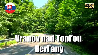 Herlianske sedlo - driving from Vranov nad Topľou to Herľany | summer 2024 | 4K