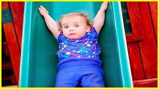 Cute Baby To Playground First Time - Baby Outdoor Videos