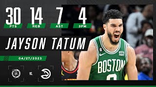 Jayson Tatum's 32 PTS double-double LIFTS Celtics past Hawks in series-clinching victory 🔥